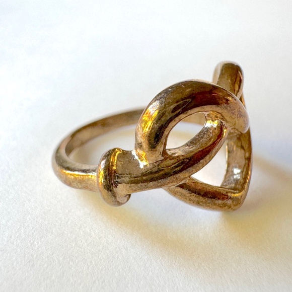 Heart Knot Ring Sz 5 Promise Love Jewelry - Picture 7 of 9